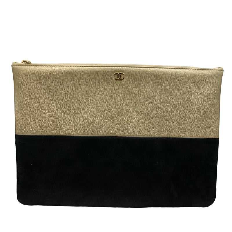 約34cm高さシャネル CHANEL フラットポーチ 22833384 ゴールド ...