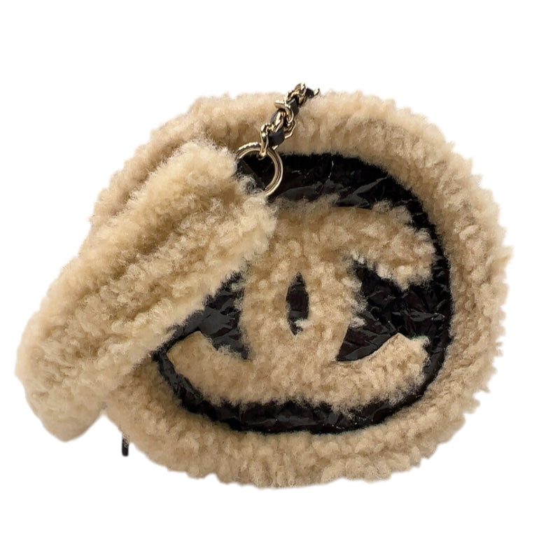 シャネル CHANEL マトラッセ ムートンラウンドチェーンショルダー 