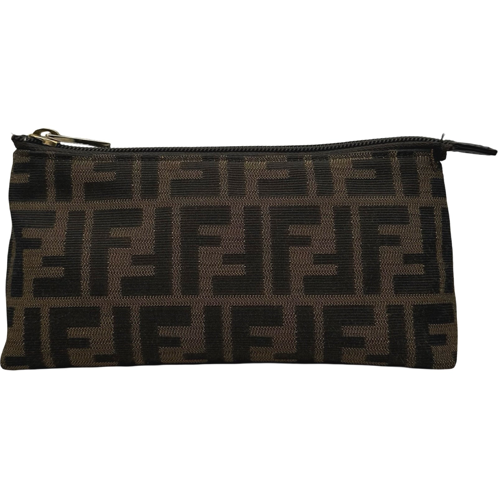 フェンディ FENDI ズッカ柄 ポーチ 7N0038 ブラウン ジャガード