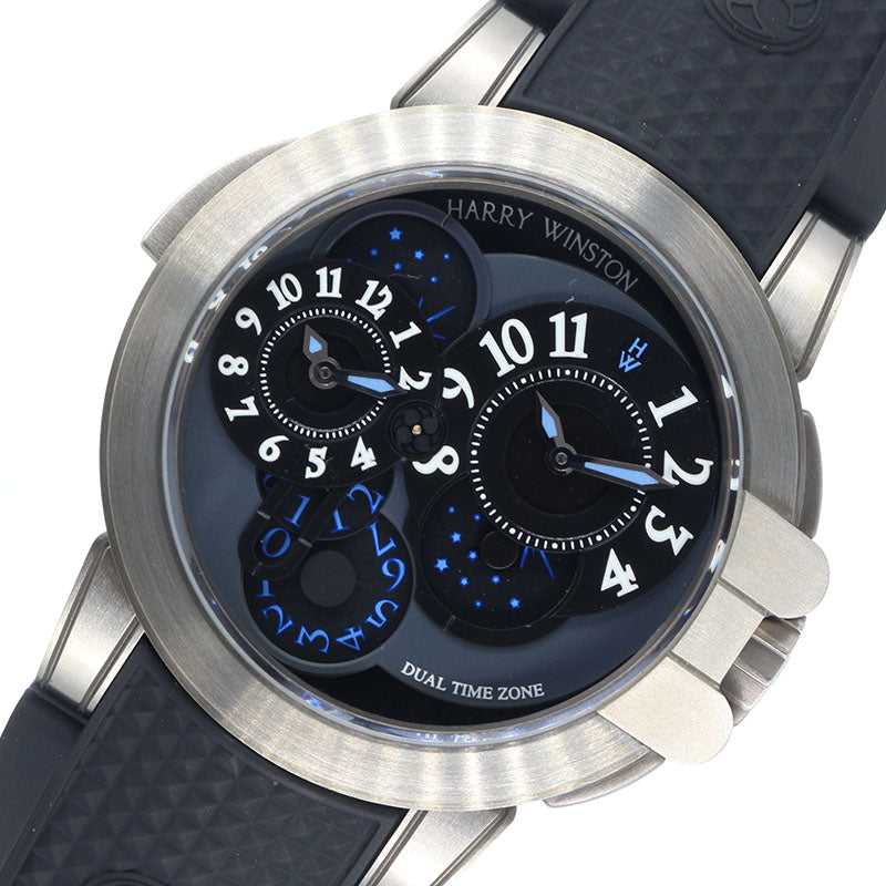 ハリーウィンストン HARRY WINSTON オーシャン プロジェクトZ4 デュアルタイム 世界限定300本 OCEATZ44ZZ002  ザリウム/ラバーベルト 自動巻き メンズ 腕時計