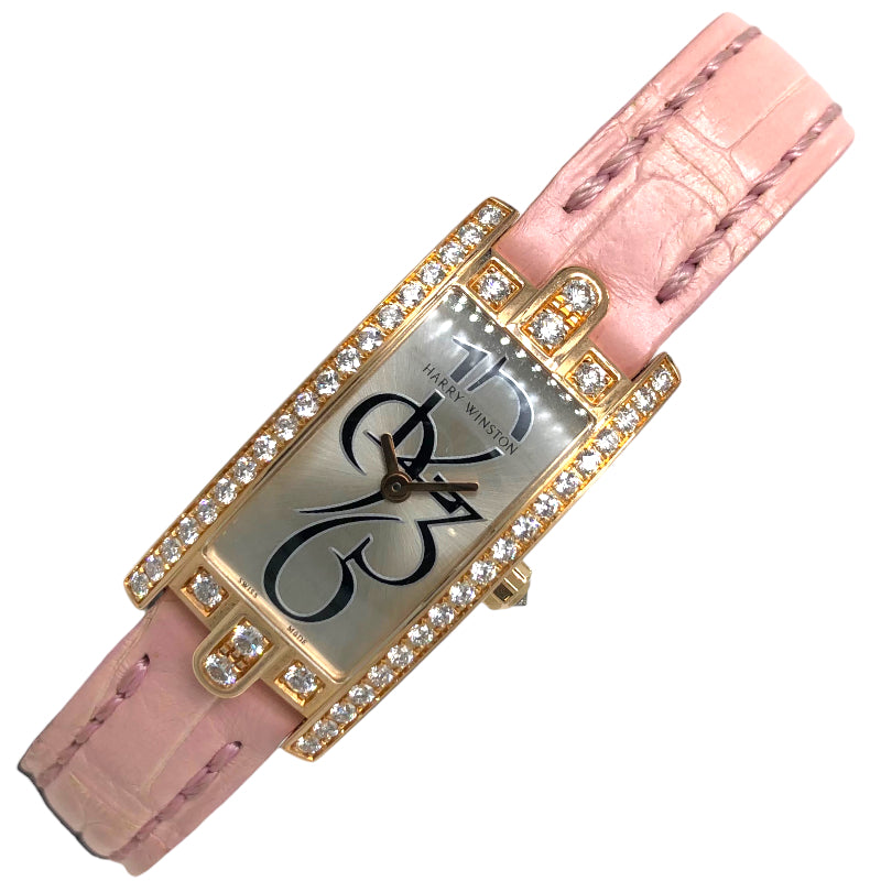 【銀座販売】ハリー ウィンストン アヴェニューレディースクロコダイル時計ベルト 黒 時計
