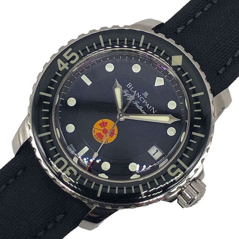 ブランパン BLANCPAIN フィフティファゾムズトリビュート 世界500本限定 5015B-1130-52A ブラック SS 自動巻き |  中古ブランドリユースショップ OKURA(おお蔵)