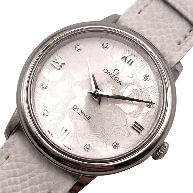 8,784円オメガ　ブランド　シルバー　腕時計　デビル　クォーツ　レザー　メンズ　レディース