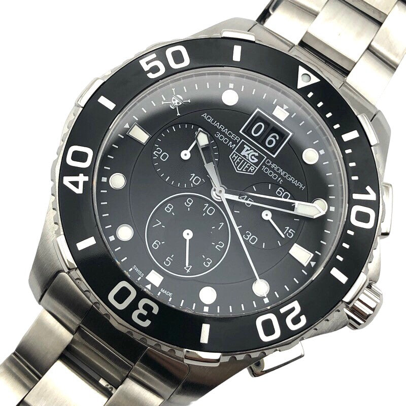 タグ・ホイヤー TAG HEUER アクアレーサー クロノグラフ ワンピースコラボレーションモデル CAN1012.BA0821 ステンレス |  中古ブランドリユースショップ OKURA(おお蔵)