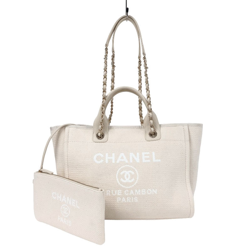 シャネル CHANEL ドーヴィル スモールショッピングバッグ AS3257 アイボリー キャンバス レディース トートバッグ |  中古ブランドリユースショップ OKURA(おお蔵)