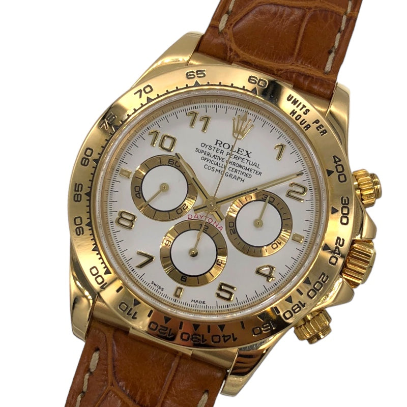 ロレックス ROLEX コスモグラフデイトナ A番 クロコダイルレザー 16518 ゴールド K18YG/革ベルト 自動巻き メンズ 腕時計 |  中古ブランドリユースショップ OKURA(おお蔵)