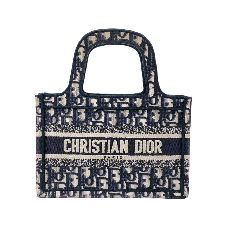 クリスチャン・ディオール Christian Dior ブックトート ミニ S5475ZRIW_928 ベージュ×ネイビー キャンバス レデ |  中古ブランドリユースショップ OKURA(おお蔵)