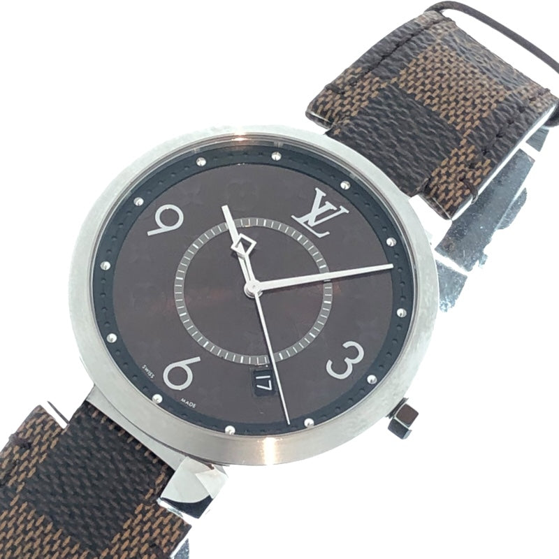 ルイ・ヴィトン LOUIS VUITTON タンブールスリム QA005 SS/純正ベルト メンズ 腕時計 | 中古ブランドリユースショップ  OKURA(おお蔵)