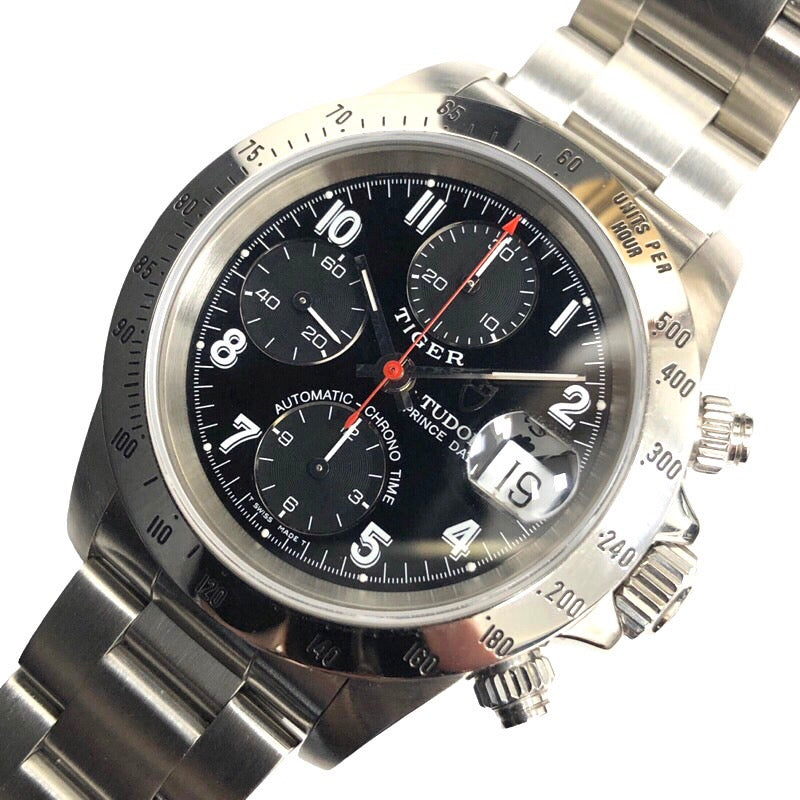 チューダー TUDOR 79280P クロノタイム タイガー 革ベルト 腕時計 - 時計