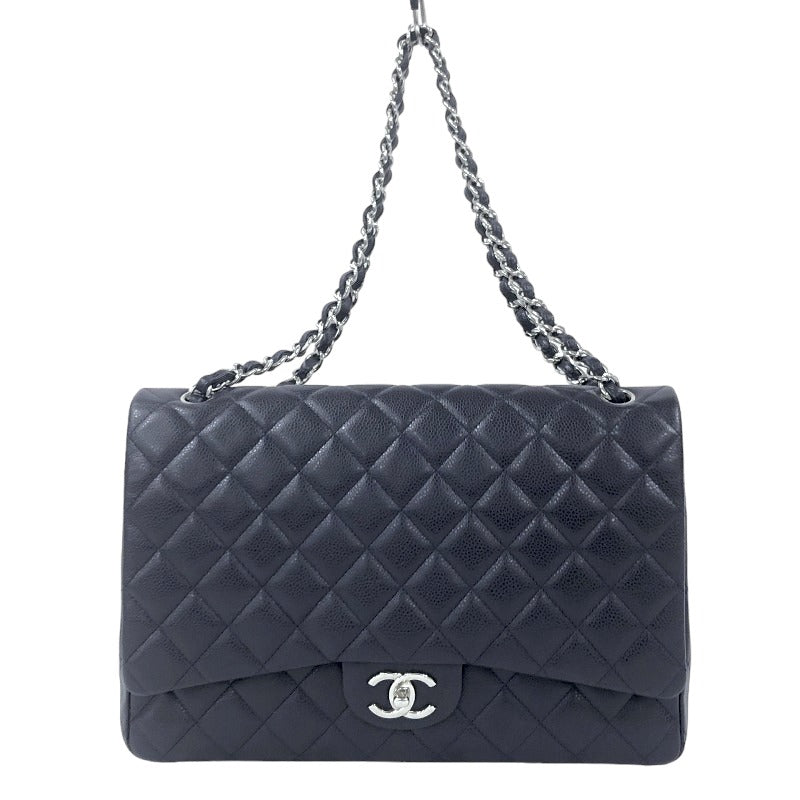 シャネル CHANEL デカマトラッセ34 A58601 18番台 ネイビー/SV金具 キャビアスキン レディース ショルダーバッグ |  中古ブランドリユースショップ OKURA(おお蔵)