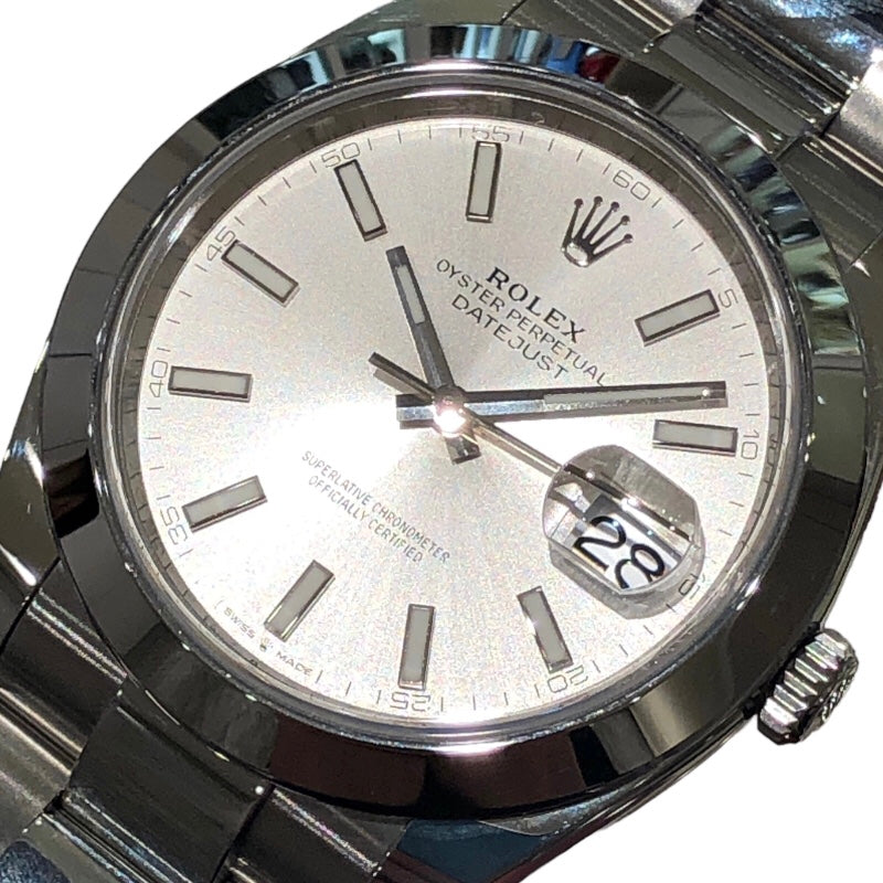 時計ロレックス ROLEX デイトジャスト41 126300 シルバー SS メンズ