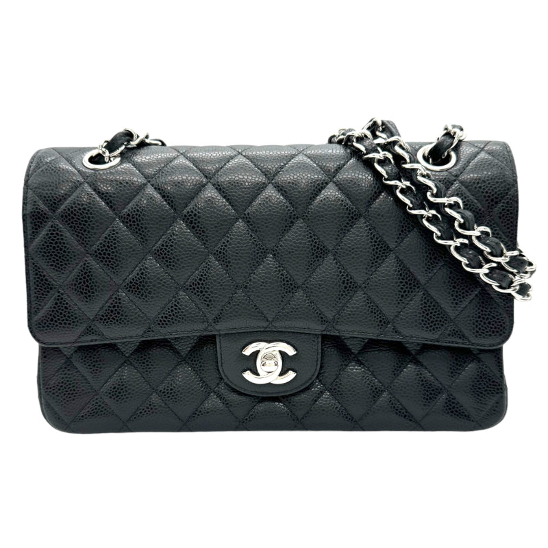 シャネル CHANEL マトラッセ25 チェーンショルダーバッグ A01112 ブラック シルバー金具 キャビアスキン レディース ショルダ |  中古ブランドリユースショップ OKURA(おお蔵)