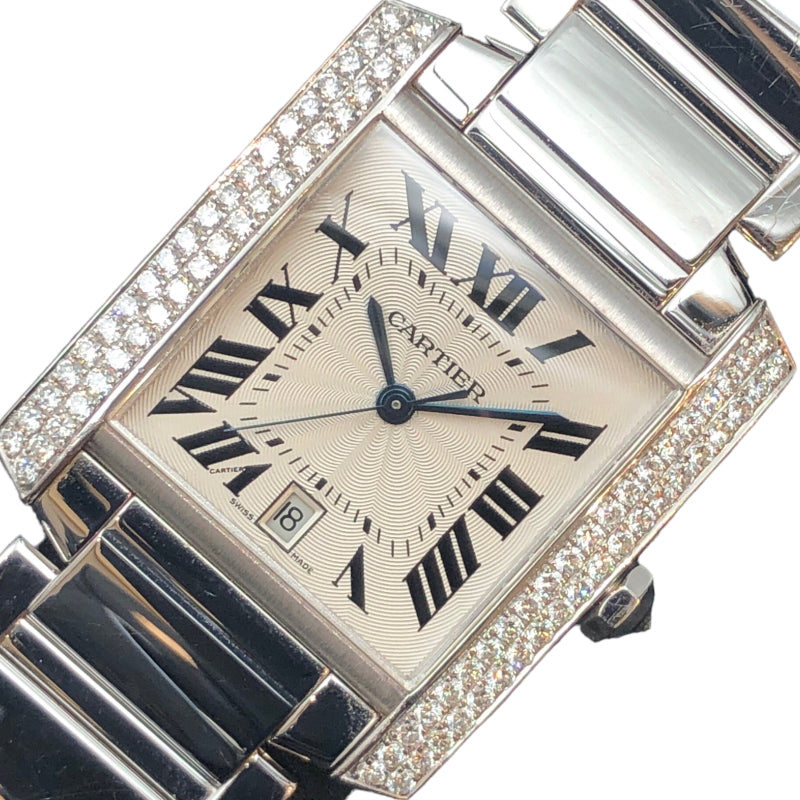 カルティエ Cartier タンク フランセーズ LM WE1003S3 シルバー K18ホワイトゴールド、ダイヤモンド 自動巻き メンズ |  中古ブランドリユースショップ OKURA(おお蔵)