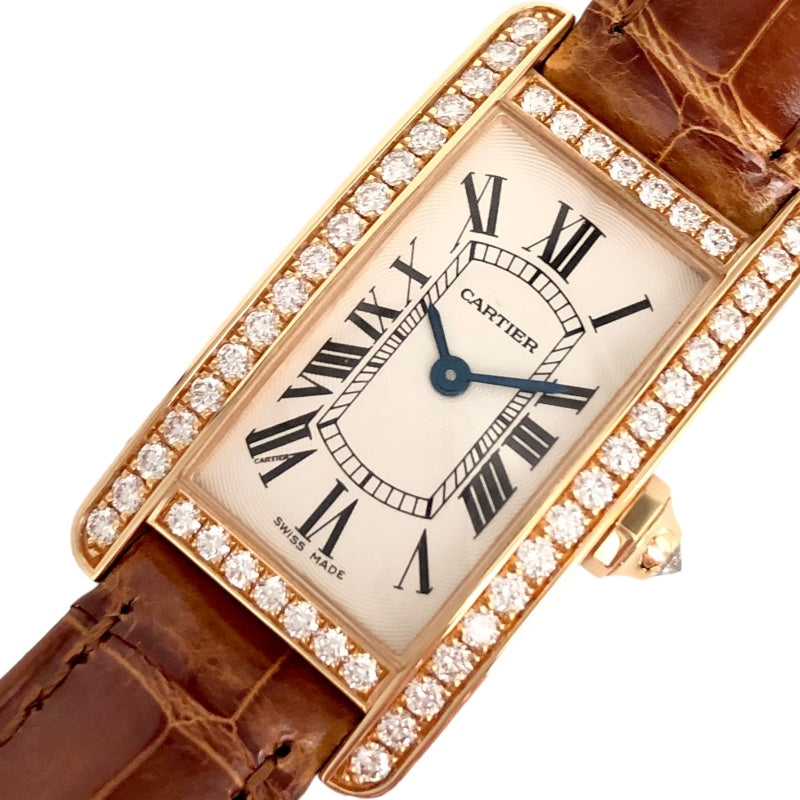 カルティエ Cartier タンク アメリカン SM WJTA0002 アイボリー K18ピンクゴールド クオーツ レディース 腕時計 |  中古ブランドリユースショップ OKURA(おお蔵)