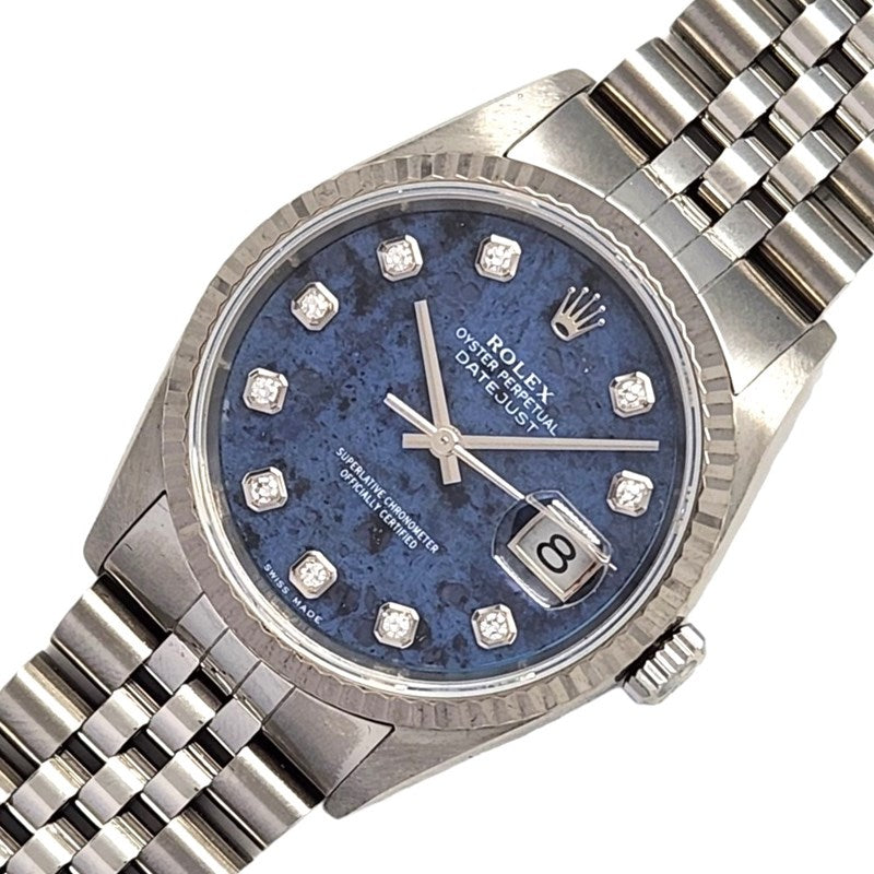 ロレックス ROLEX デイトジャスト ソーダ―ライト P番 16234G ブルー K18WG/SS 自動巻き メンズ 腕時計 |  中古ブランドリユースショップ OKURA(おお蔵)