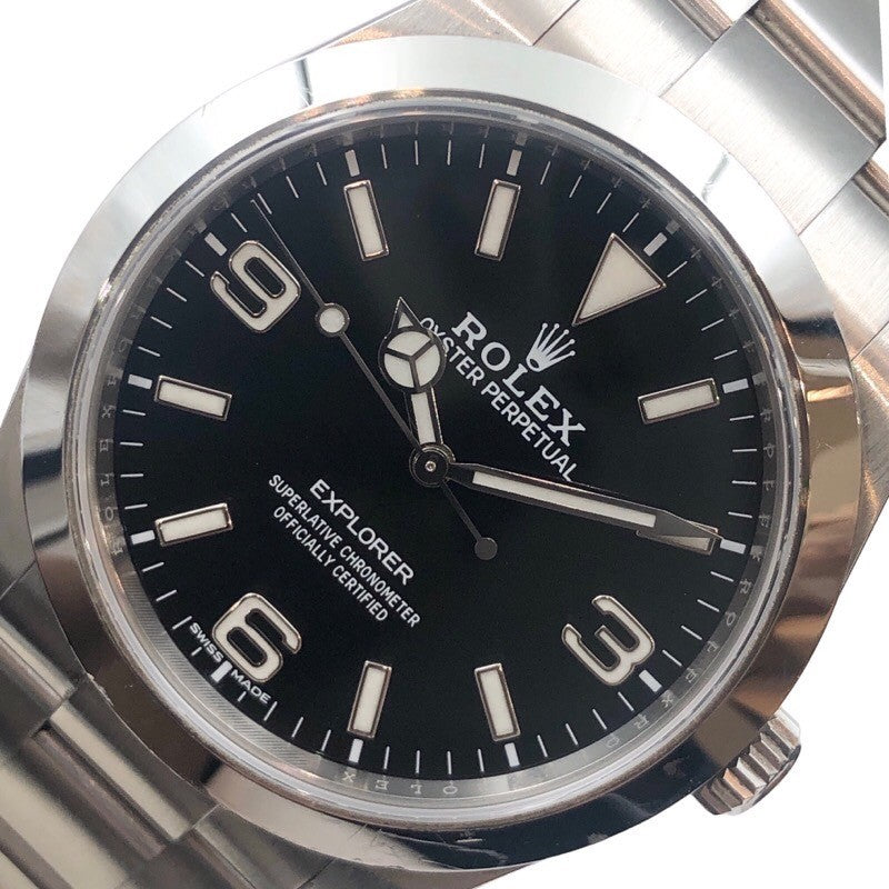 ロレックス ROLEX エクスプローラー1 214270 ランダム番 ブラック SS 自動巻き メンズ 腕時計