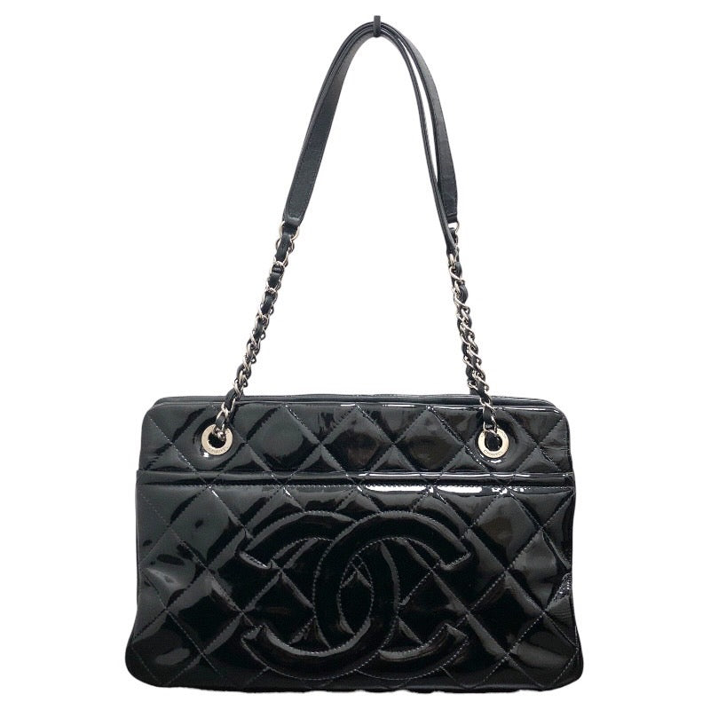 シャネル CHANEL チェーントートバッグ ブラック シルバー金具 エナメル レディース トートバッグ | 中古ブランドリユースショップ  OKURA(おお蔵)