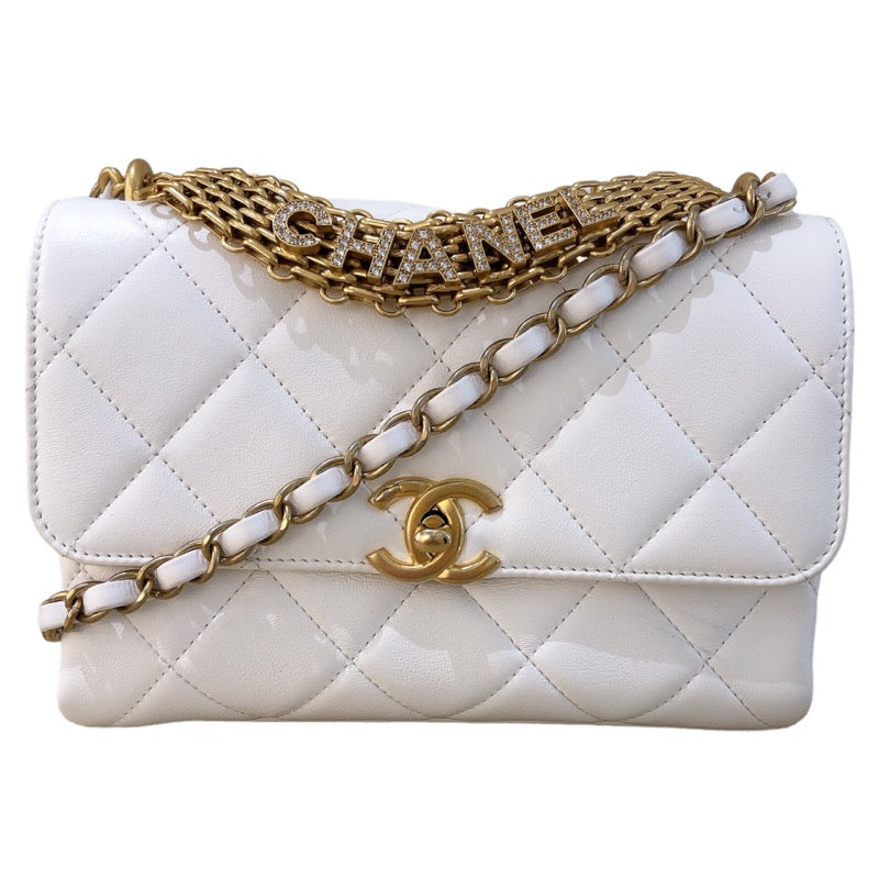 シャネル CHANEL ロゴチェーンショルダーバッグ カーフ/GD金具 レディース ショルダーバッグ | 中古ブランドリユースショップ  OKURA(おお蔵)