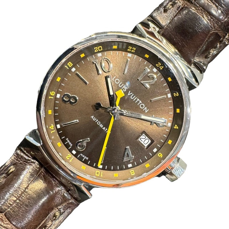 ルイ・ヴィトン LOUIS VUITTON タンブールGMT Q11310 ステンレススチール メンズ 腕時計