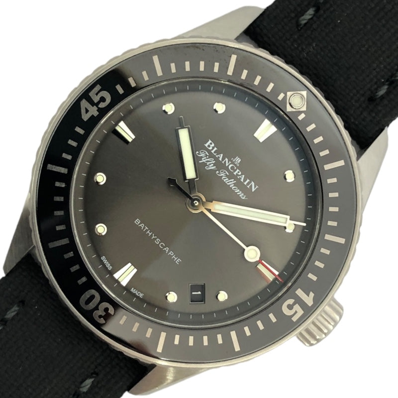 ブランパン BLANCPAIN フィフティ ファゾムス バチスカーフ 5100B-1110-B52A グレー SS/ラバーベルト 自動巻き |  中古ブランドリユースショップ OKURA(おお蔵)