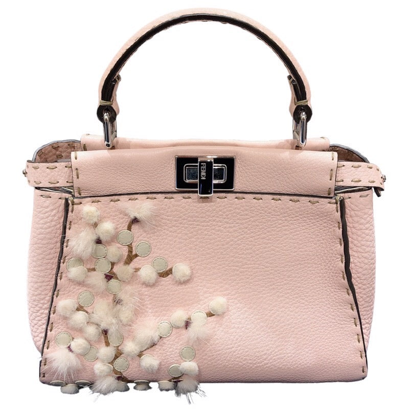 フェンディ FENDI ピーカブー アイコニック ミニ SAKURA2020 8BN244 日本限定 ピンク/シルバー金具 セレリアレザー レディース  ハンドバッグ