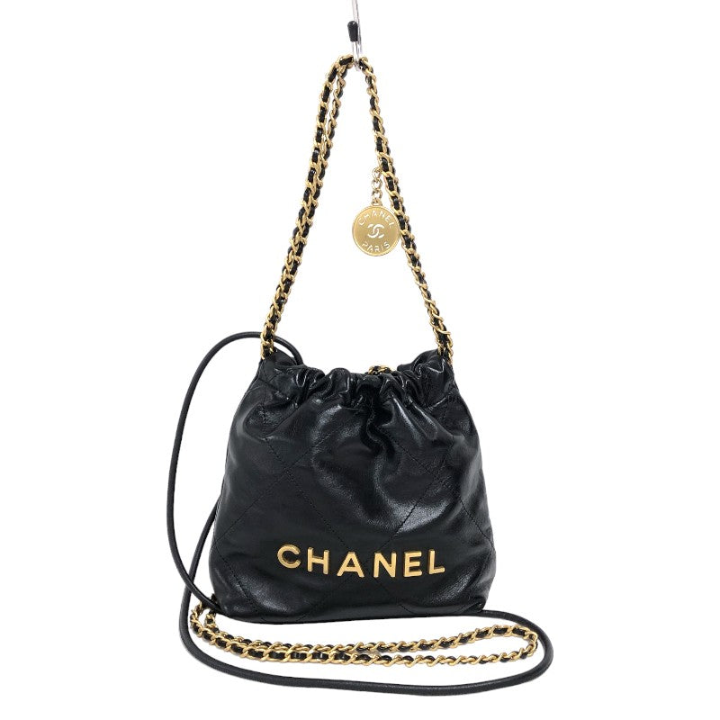 シャネル CHANEL CHANEL22 ミニハンドバッグ AS3980 ブラック ゴールド金具 シャイニーカーフ レディース ショルダーバ |  中古ブランドリユースショップ OKURA(おお蔵)