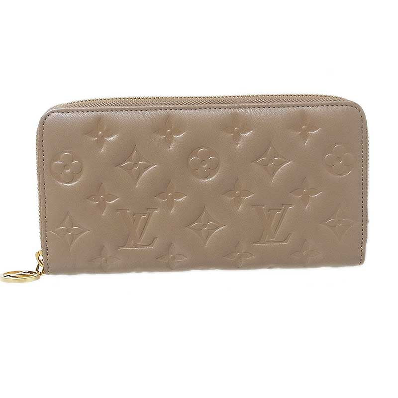 ルイ・ヴィトン LOUIS VUITTON モノグラム エンボス ジッピー ウォレット M81511 トープ ラムレザー レディース 長財布 |  中古ブランドリユースショップ OKURA(おお蔵)