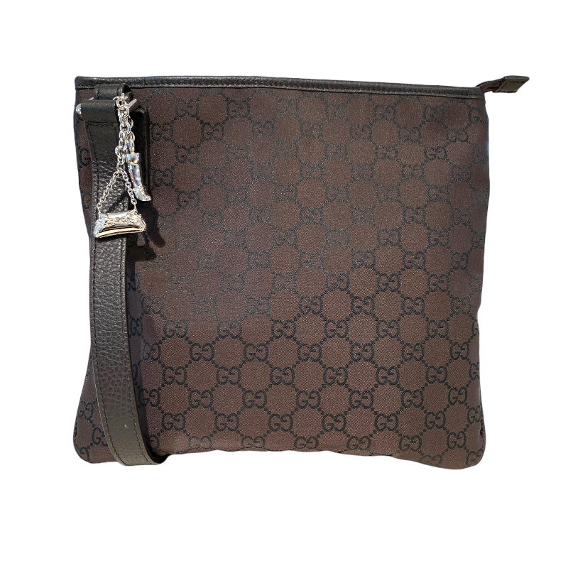 グッチ GUCCI GGナイロンショルダーバッグ 268620 ブラウン キャンバス 