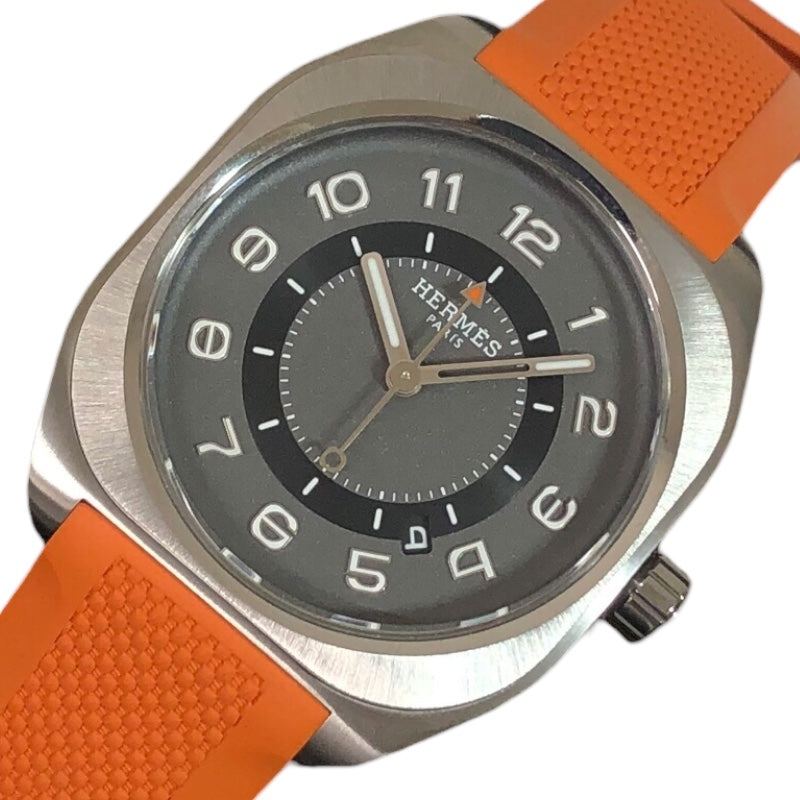 エルメス HERMES H08 SP1.741 グレー文字盤 チタン メンズ 腕時計