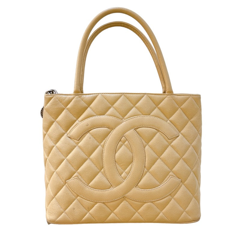 シャネル CHANEL 復刻トート A01804 ベージュ シルバー金具 キャビアスキン レディース トートバッグ | 中古ブランドリユースショップ  OKURA(おお蔵)