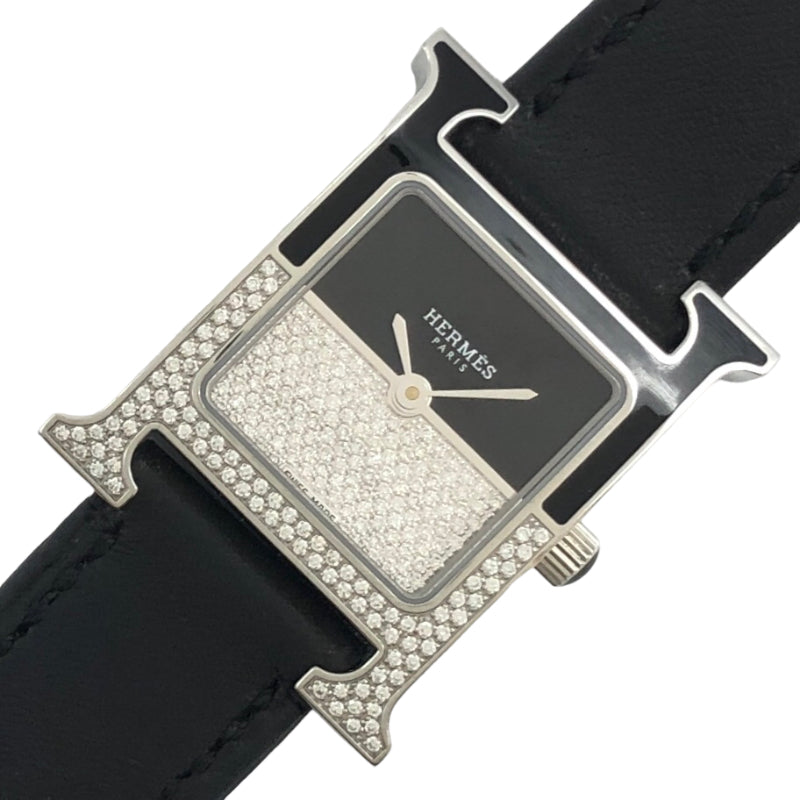 エルメス HERMES Hウオッチドゥブルジュー HH1.233 SS/レザー