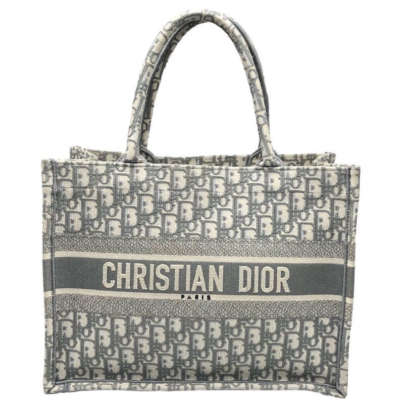 クリスチャン・ディオール Christian Dior ブックトートミディアム M1296Z グレー/オブリークジャガード キャンバス/刺繡  レディース トートバッグ