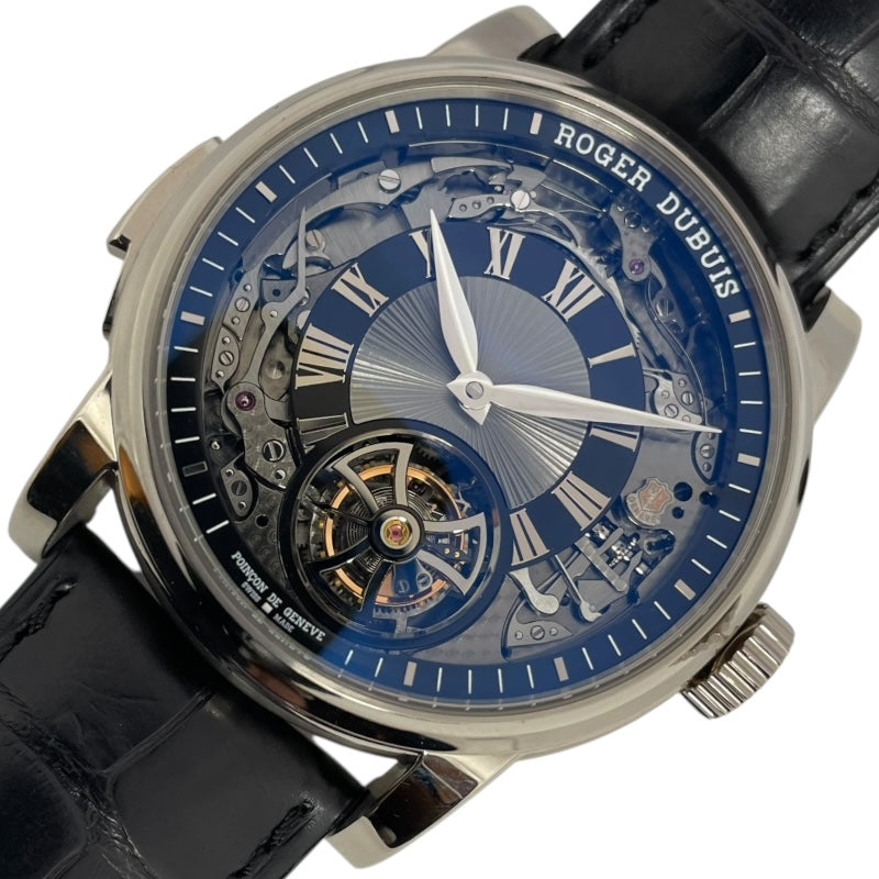 ロジェ・デュブイ ROGER DUBUIS オマージュ フライングトゥールビヨン ミニッツリピーター DBH00604 ブラック/シルバー |  中古ブランドリユースショップ OKURA(おお蔵)