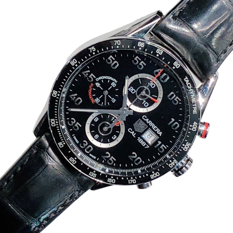 タグ・ホイヤー TAG HEUER カレラキャリバー1887クロノグラフ CAR2A10-2 ブラック/シルバー ステンレススチール メンズ 腕時計