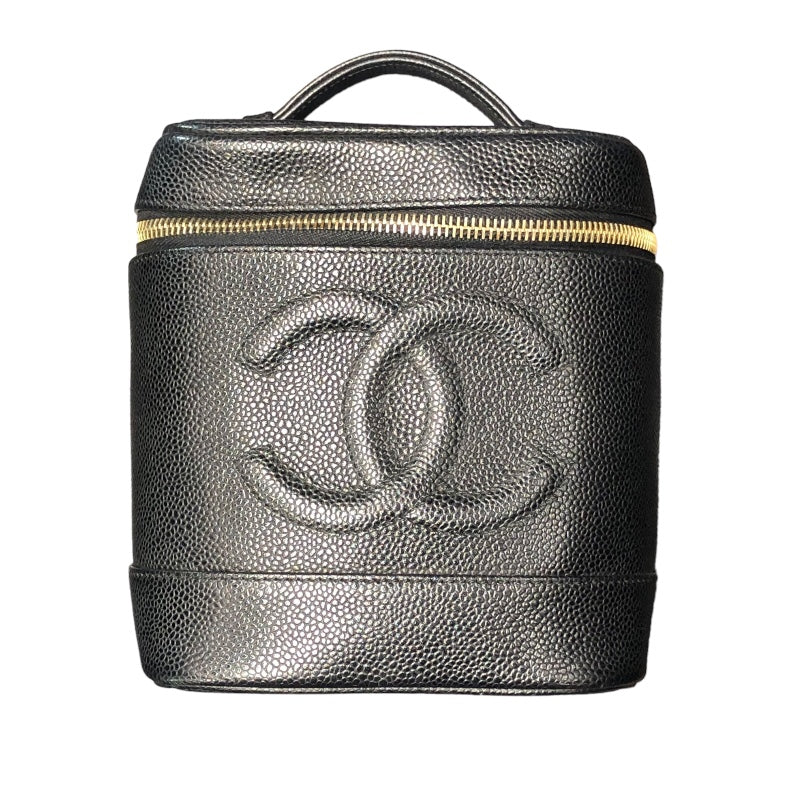 シャネル CHANEL バニティバッグ A01998 ブラック/ゴールド金具 キャビアスキン ハンドバッグ レディース 中古 |  中古ブランドリユースショップ OKURA(おお蔵)