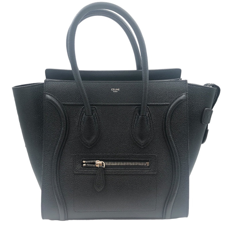 CELINE(セリーヌ) ハンドバッグ ラゲージマイクロショッパー ベージュ×黒×マルチ レザー×麻 レディース | stolz-thomas.de