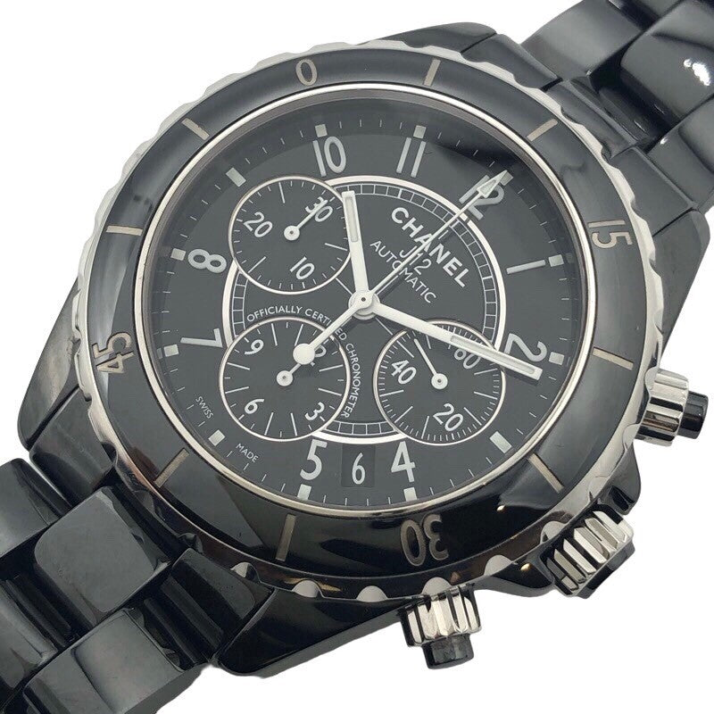 シャネル CHANEL J12 クロノグラフ 41㎜ H0940 ブラック セラミック メンズ 腕時計 | 中古ブランドリユースショップ  OKURA(おお蔵)