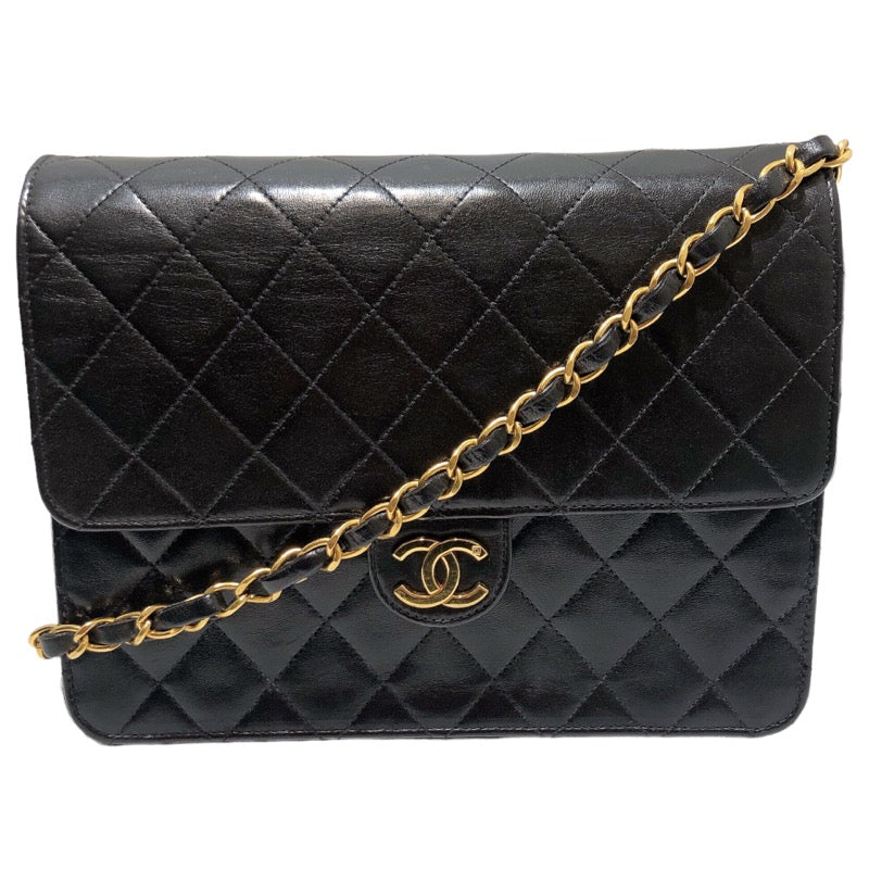 シャネル CHANEL チェーンショルダーバッグ ブラック ゴールド金具 