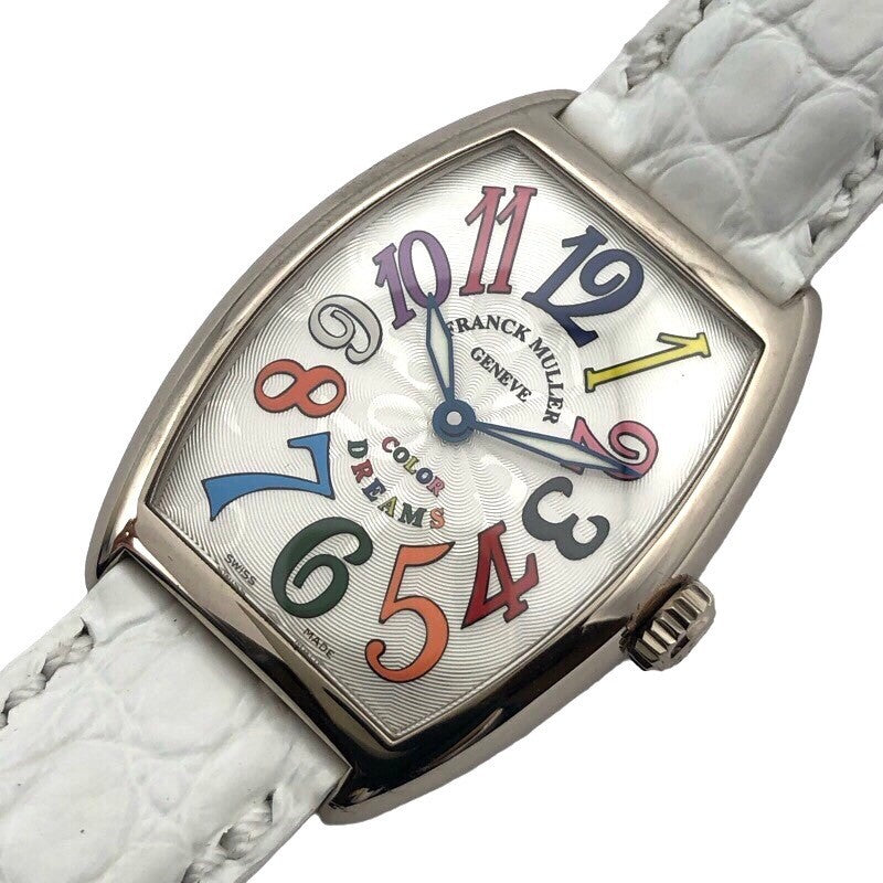 フランク・ミュラー FRANCK MULLER トノウカーベックス カラードリーム 7502QZ マルチカラー ホワイトゴールド(K18WG)  レディース 腕時計