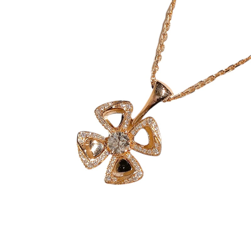 ブルガリ BVLGARI フィオレヴァーダイヤネックレス K18ピンクゴールド  