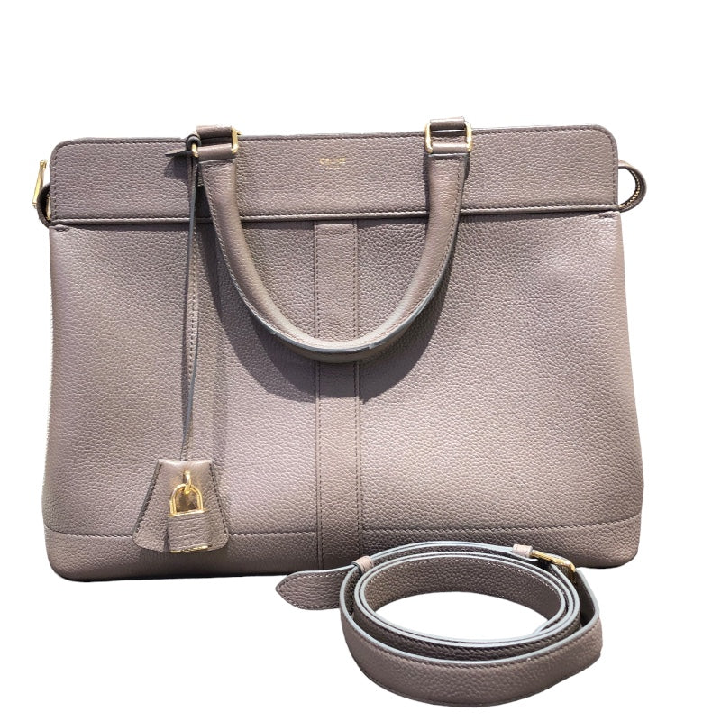 ご*ー様 セリーヌ　ショルダーバッグ ベージュ/ブラウン 中型 セリーヌ CELINE ショルダーバッグ レディース ブラウン