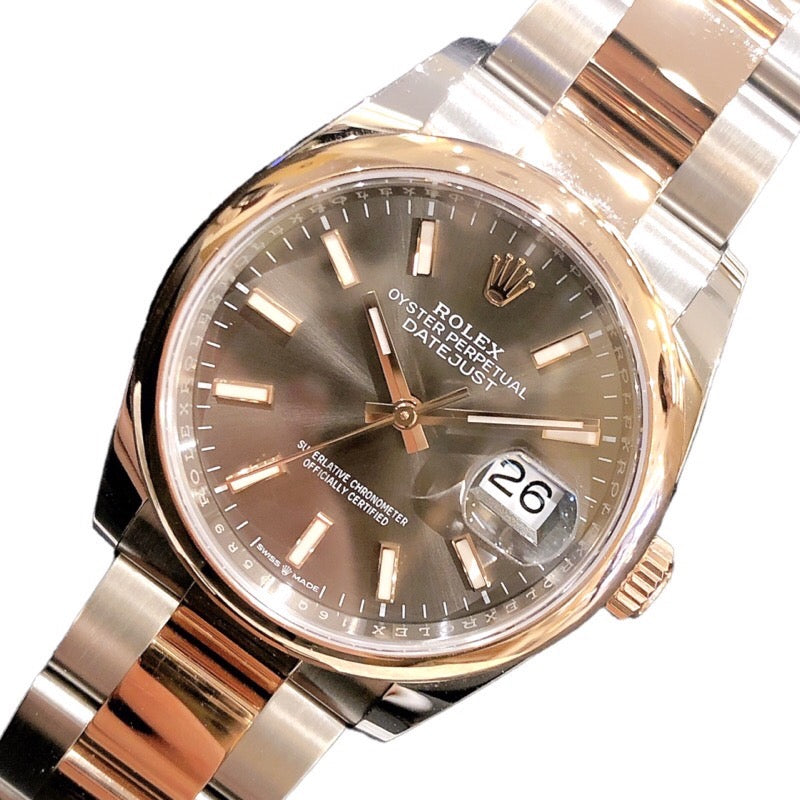 ロレックス ROLEX デイトジャスト36 スレート 126201 グレー PG/SS メンズ 腕時計 | 中古ブランドリユースショップ  OKURA(おお蔵)