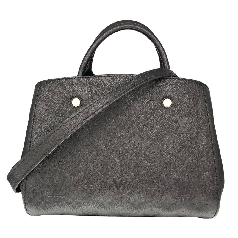 ルイ・ヴィトン LOUIS VUITTON モンテーニュBB M41053 モノグラム・アンプラント レザー レディース ショルダーバッグ