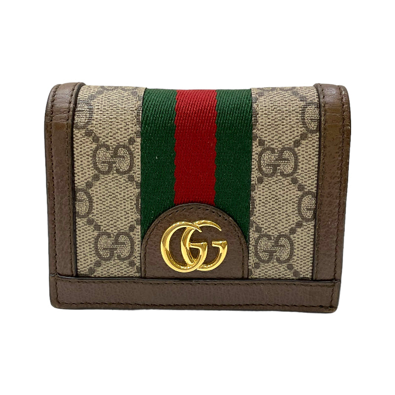 グッチ GUCCI オフィディアGG カードケース 523155 ブラウン ゴールド金具 GGスプリーム・キャンバス/レザー ユニセックス |  中古ブランドリユースショップ OKURA(おお蔵)