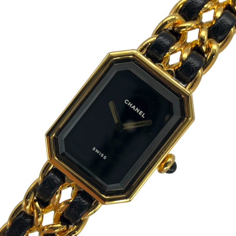 シャネル CHANEL プルミエール XL H0001 ブラック×ゴールド GP/SS クオーツ レディース 腕時計 | 中古ブランドリユースショップ  OKURA(おお蔵)