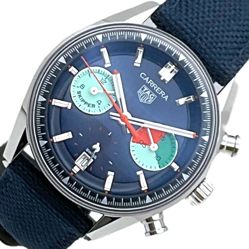 タグ・ホイヤー TAG HEUER カレラクロノグラフスキッパー CBS2213.FN6002 ブルー ステンレススチール メンズ 腕時計 |  中古ブランドリユースショップ OKURA(おお蔵)