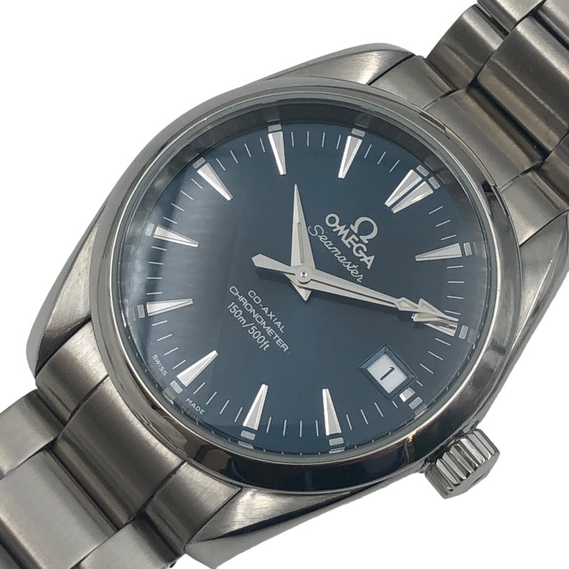 オメガ OMEGA シーマスター アクアテラ コーアクシャル 250450 ブラック ステンレススチール メンズ 腕時計