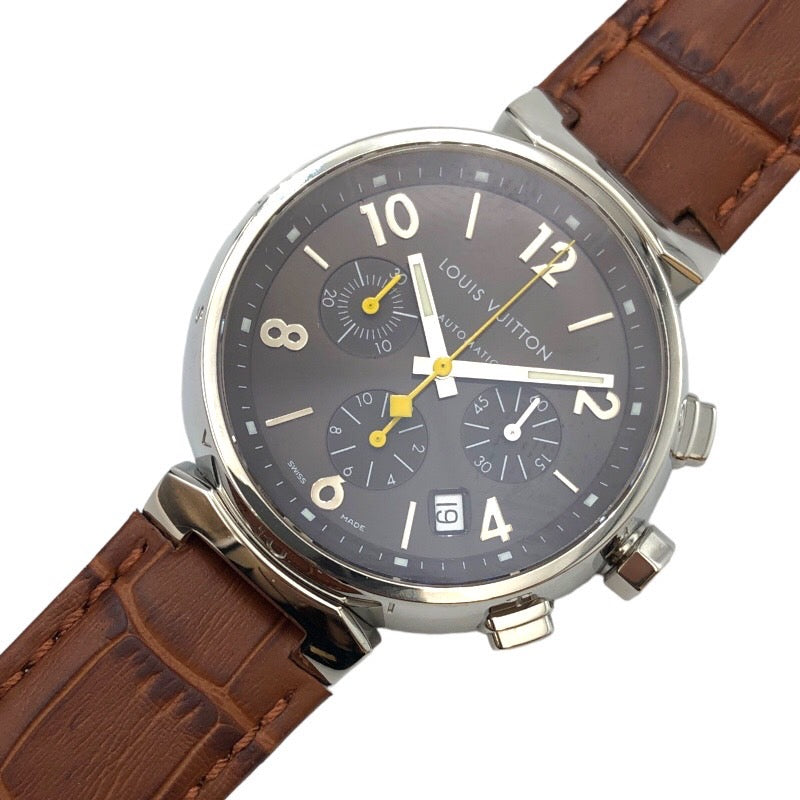 ルイ・ヴィトン LOUIS VUITTON タンブールクロノグラフ Q11210 ステンレススチール メンズ 腕時計