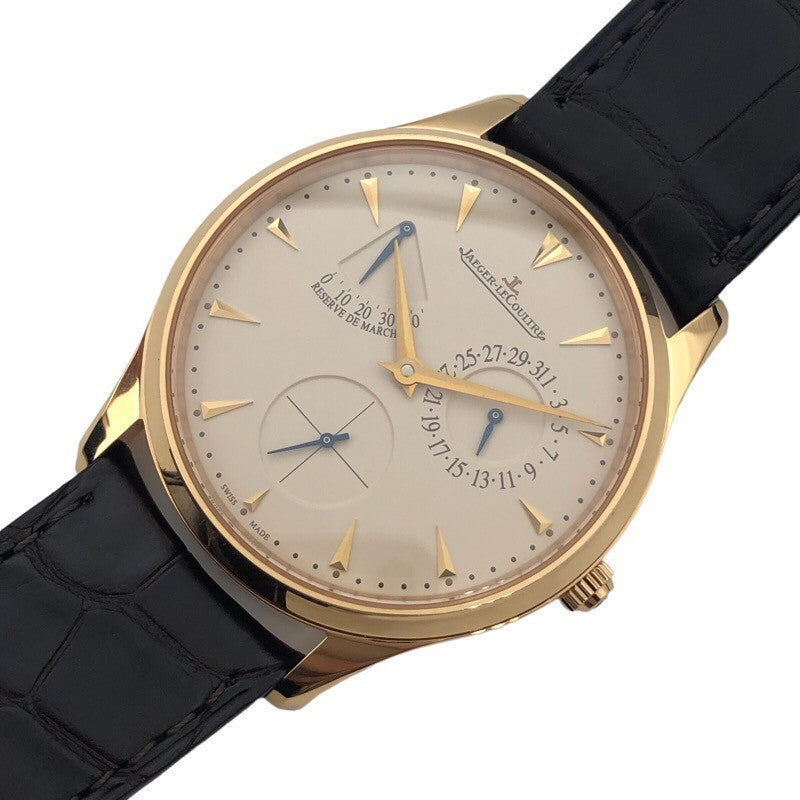 ジャガー・ルクルト JAEGER-LE COULTRE マスター ウルトラスリム リザーブドマルシェ 176.2.38.S アイボリー  ピンクゴールド(K18PG) メンズ 腕時計