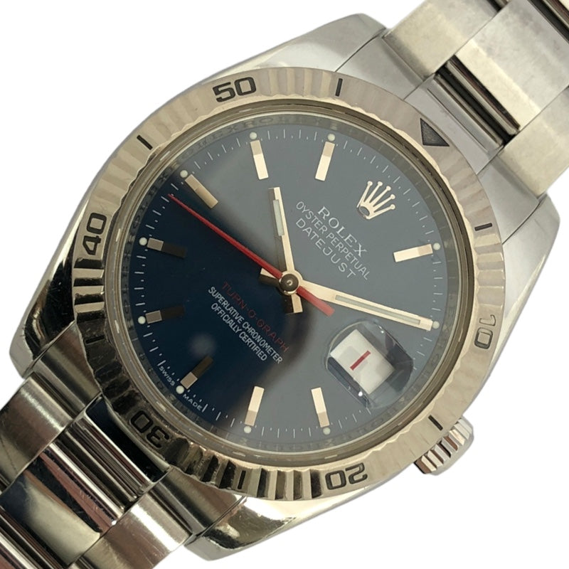 ロレックス ROLEX ターノグラフ 116264 ブルー K18WG/SS 自動巻き メンズ 腕時計